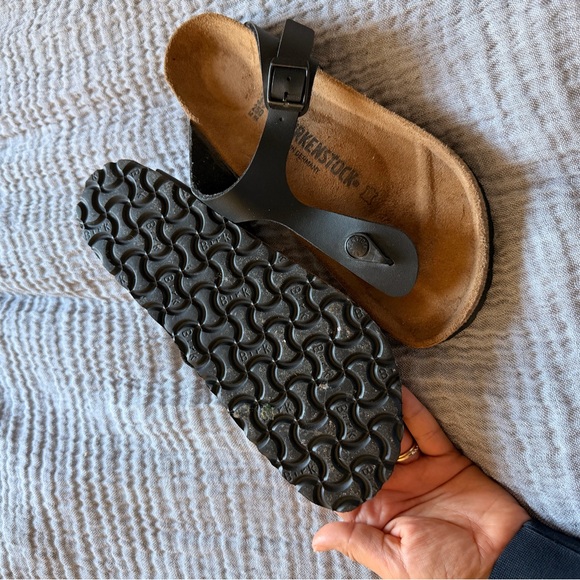 BIRKENSTOCK Gizeh BURKA-FLOR Thong FLIP FLOP Sandals BLACK Size 39 - Picture 3 of 3